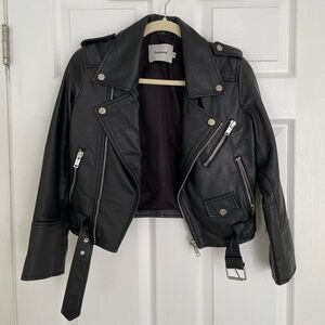 Deadwood Cropped Leather Motojacket